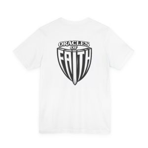 Oracles of Faith Graphic Tee — Shield Logo Christian T‑Shirt
