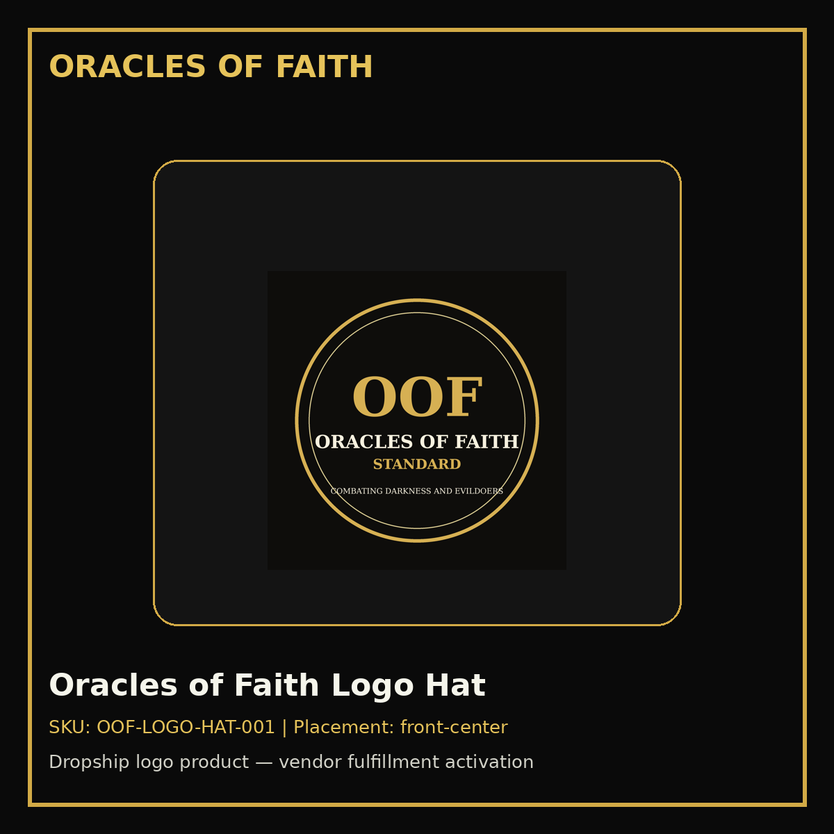 Oracles of Faith Logo Hat