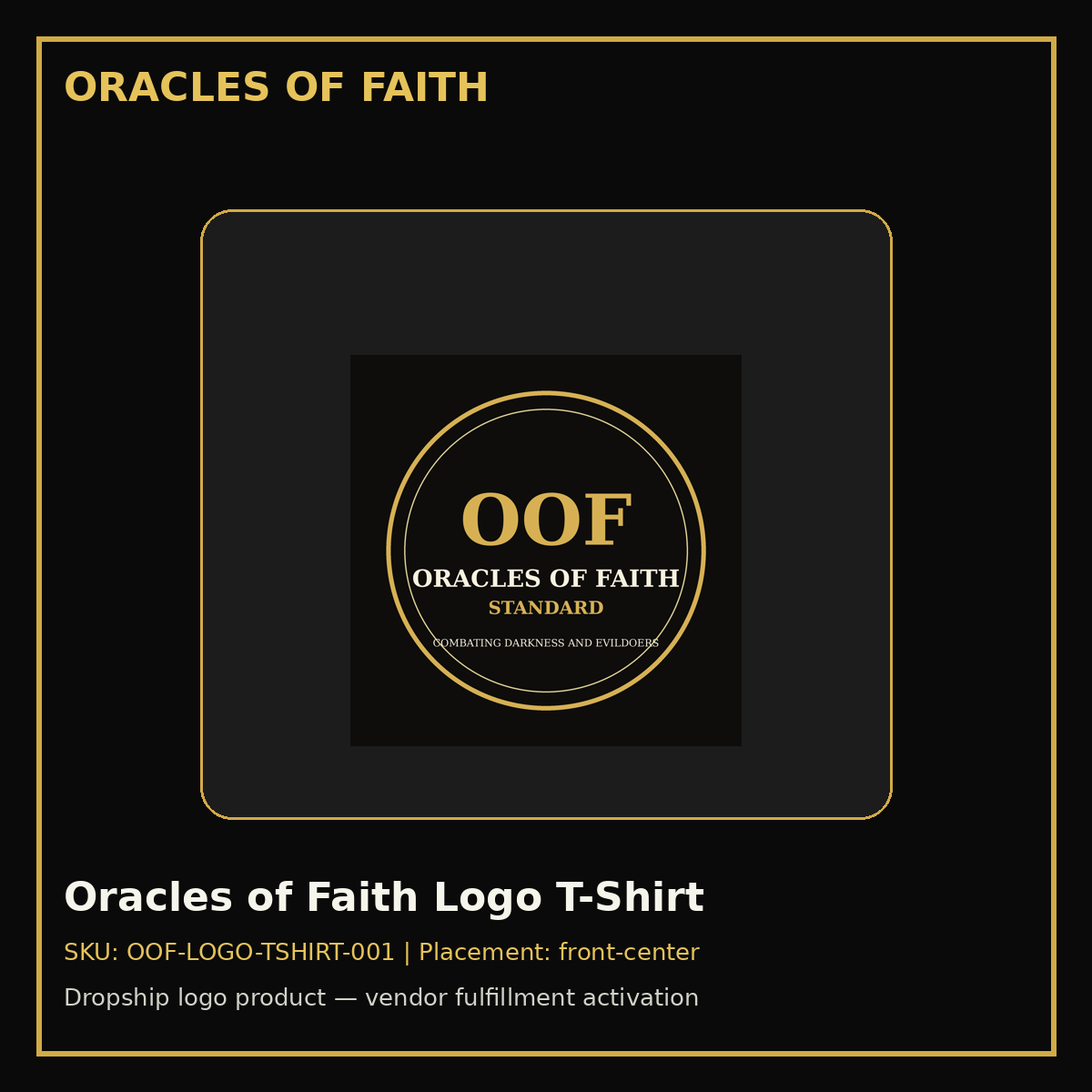 Oracles of Faith Logo T-Shirt